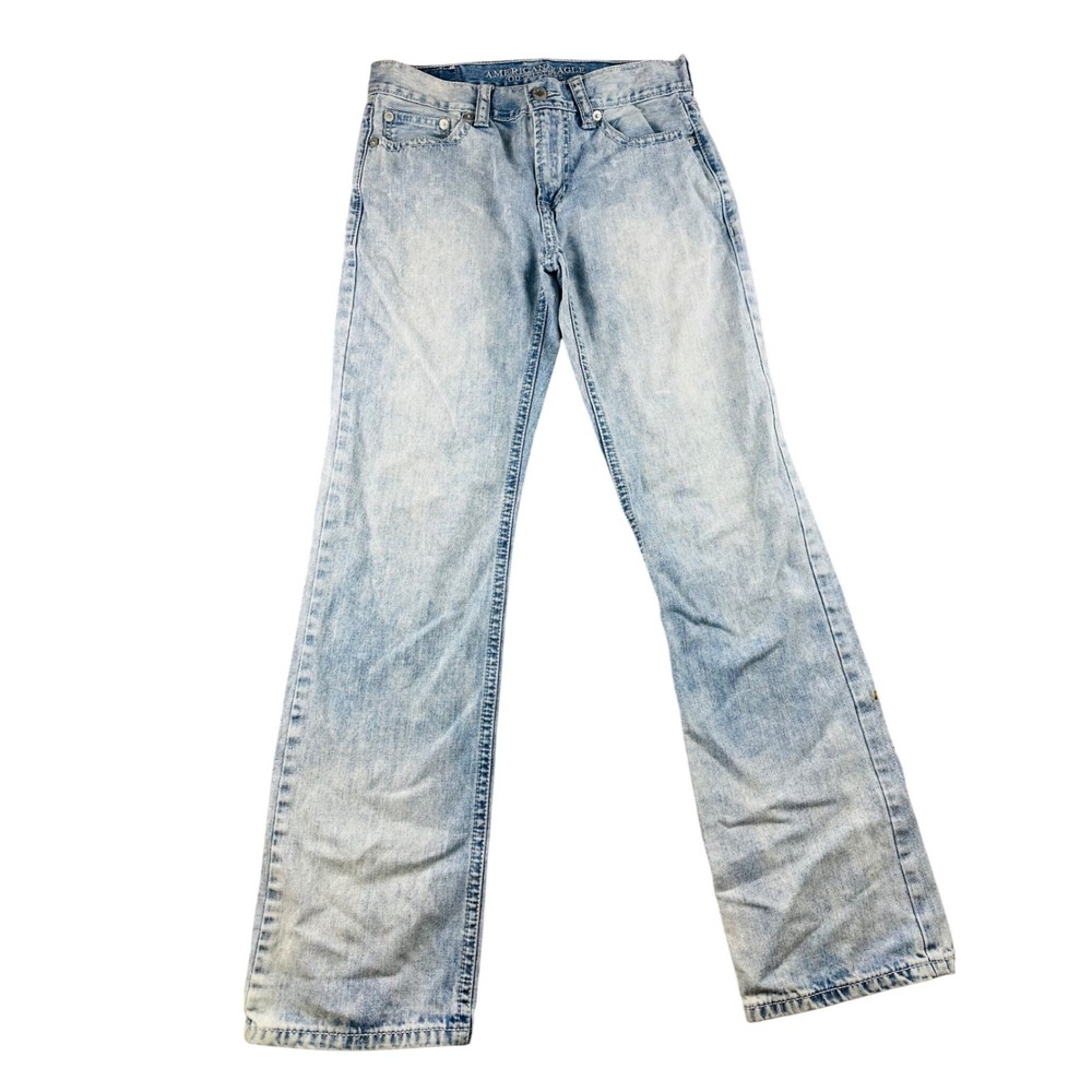 American Eagle Outfitters Jeans Men 30/34 Blue Denim Washed Straight Leg Grunge